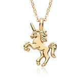 Necklace For Girls Children Kids Enamel Cartoon Horse Jewelry Accessories Women Animal Pendant Party